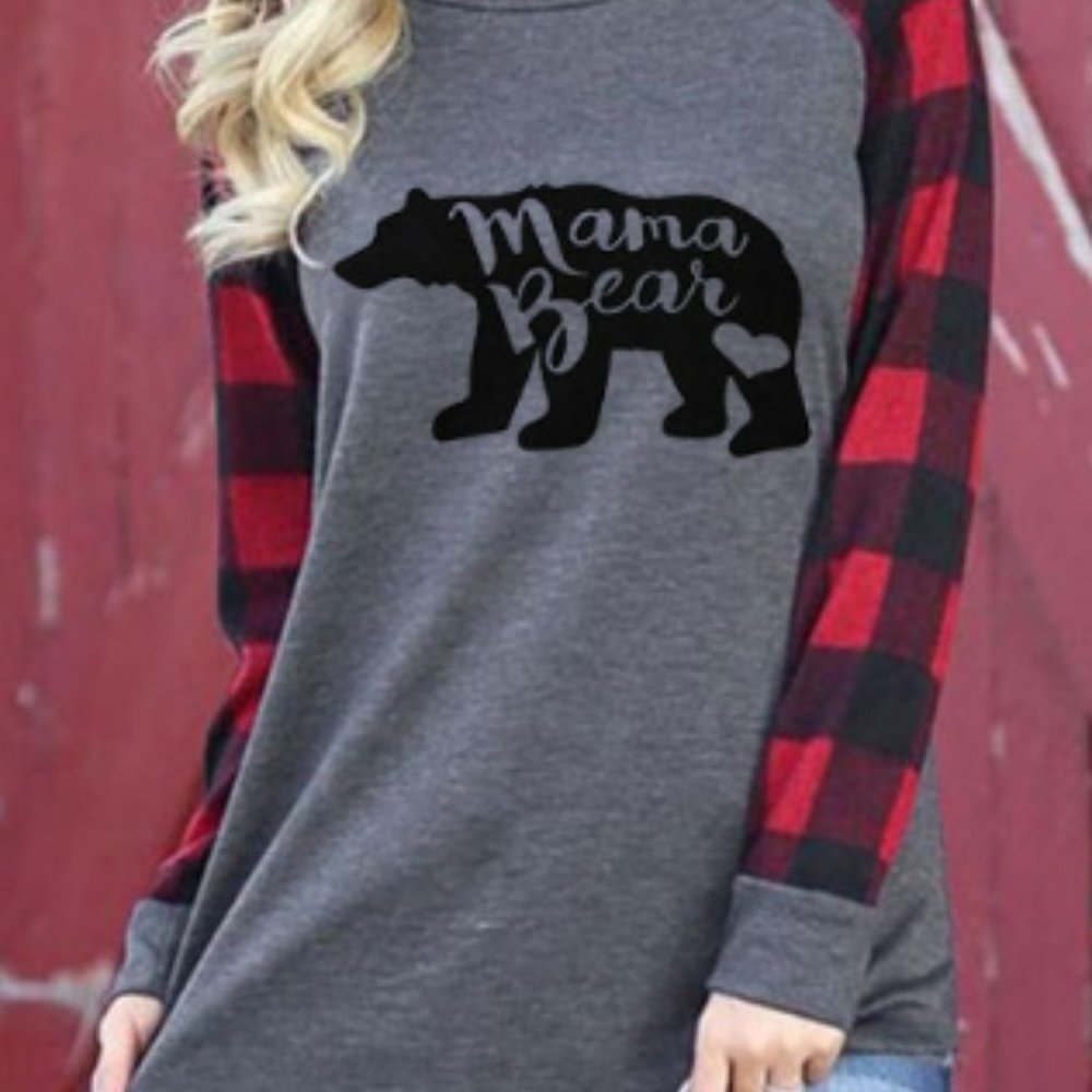 NEW Womens Mama Bear Plaid Shirt - Picture 7 of 7